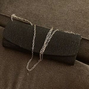 Sparkly black clutch
